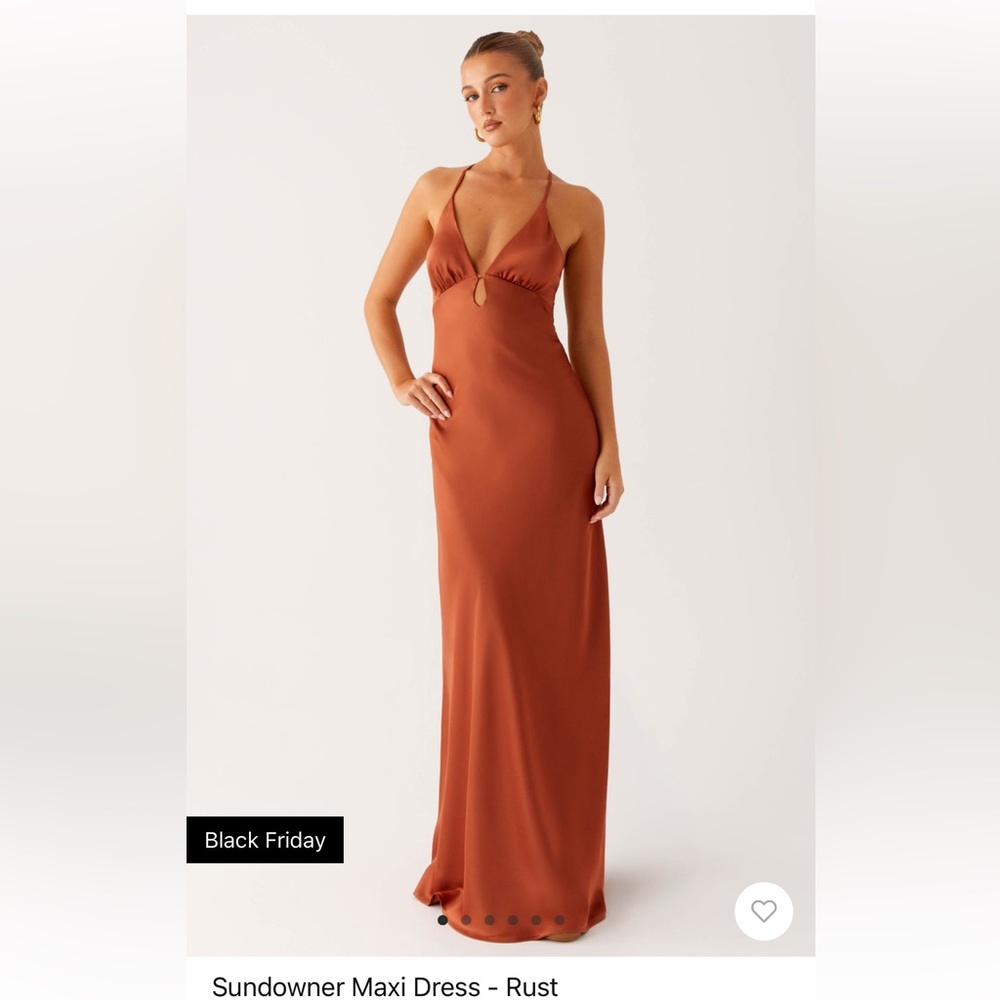 Peppermayo sundowner maxi dress rust size 8